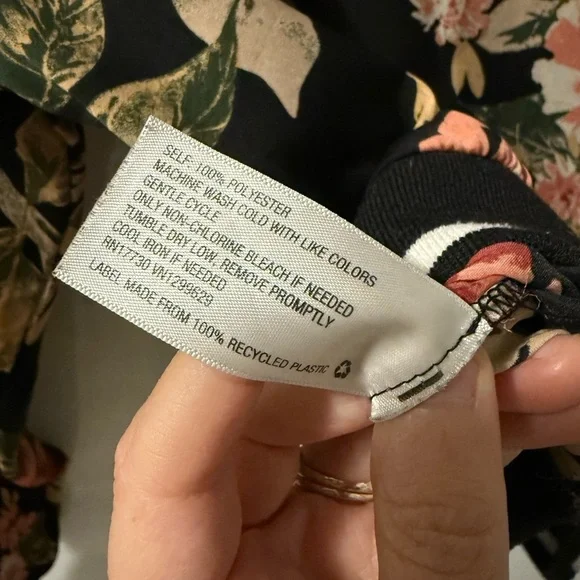 Xhilaration Lightweight Floral Bomber Jacket - Picture 5 of 5